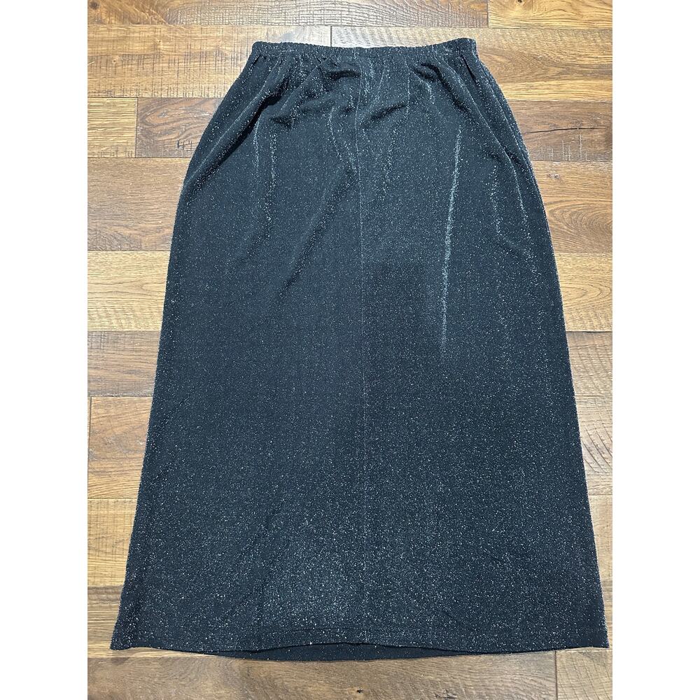 Vintage California Concepts Collection Black Sparkly Maxi Skirt - Picture 2 of 5